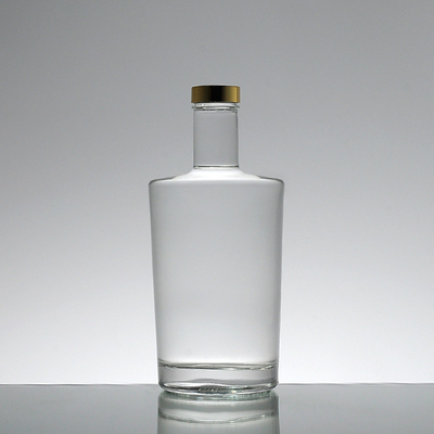 彫刻されたスーパーフリントガラス アルコールボトル 750ml フルブルアルコールガラスボトル コルク1リットル