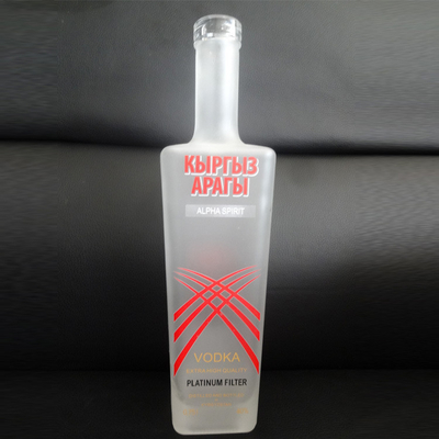 透明 750ml グラス ウォッカ ボトル 酒 透明 ホワイト オーダーメイド ロゴ 受け入れられる