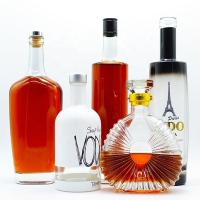 工業飲料 グラスボトル 700ml デカル表面とマットブラック仕上げ