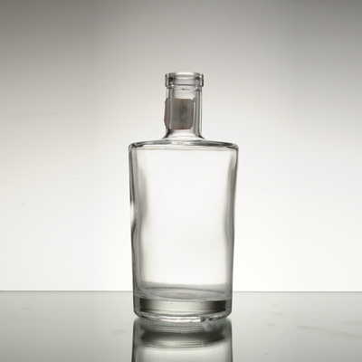高石灰ガラス素材 750ml ガラスボトル 透明 オリーブオイルボトル 密封型コルク