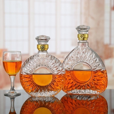 500ml 750ml 1000ml スーパーフリントガラスボトル 工業用ウォッカ ウイスキー ラム ジン酒