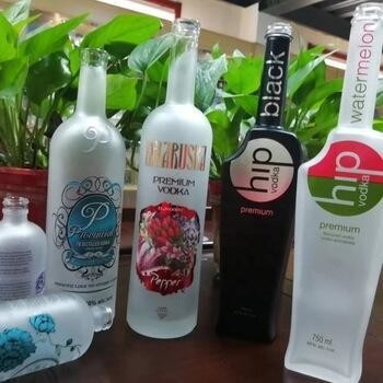 500ml 750ml 1000ml スーパーフリントガラスボトル 工業用ウォッカ ウイスキー ラム ジン酒