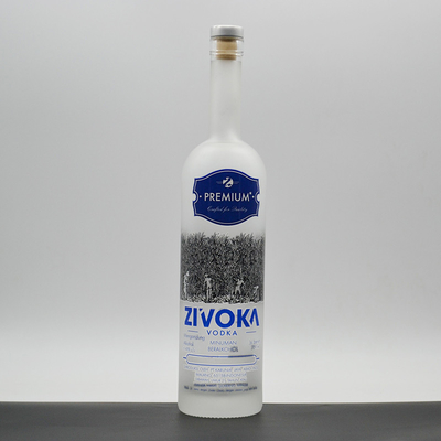 カリフォルニアワイン・スピリッツ 保存用 ガラスボトル 500ml コルクシールと耳柄