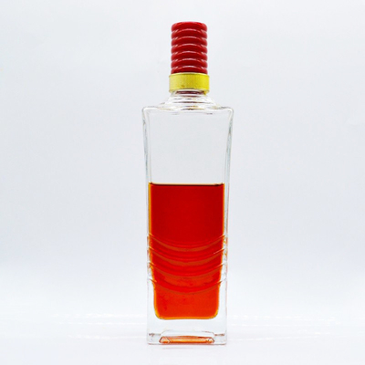 産業用飲料 コルクとスーパーフリントガラス素材の透明ガラスボトル700ml