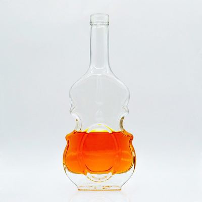 産業用飲料 コルクとスーパーフリントガラス素材の透明ガラスボトル700ml
