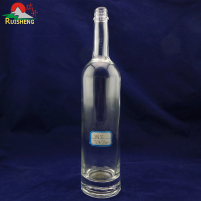 高石灰ガラス素材 750ml 円筒形ガラスワインボトル 酒類用