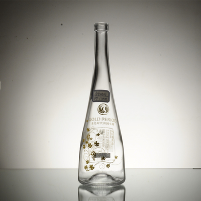 750ml Clear Glass Bottle Vodka with High Flint Glass Material and Cork Sealing Type クリアグラスボトル ウォッカ