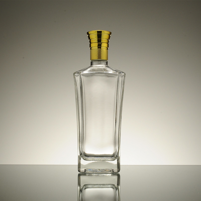 氷表面処理 フランス方形のガラスボトル 700ml 500ml / 250ml容量