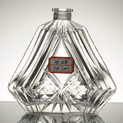 500ml フロスト 表面 処理 バターフライ 形 ウイスキー ガラス ボトル ウォッカ 梱包