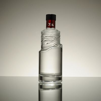 500ml フロスト 表面 処理 バターフライ 形 ウイスキー ガラス ボトル ウォッカ 梱包