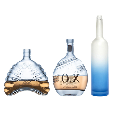 ISO14001 認定の超石灰ガラスボトル XO/ブランデー/ウイスキー/ヴォッカ製造用
