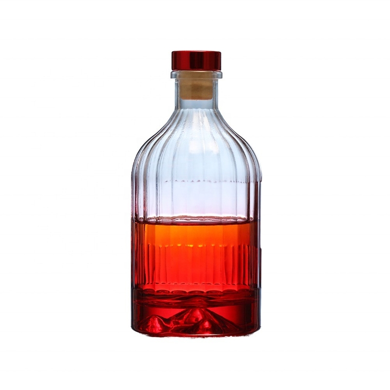 スーパーフリントガラスベース素材 ウイスキーボトル 350ml 500ml 700ml 750ml コークトップキャップ