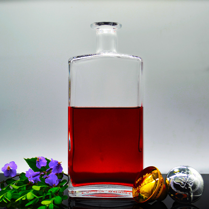 エレガント ガラス ウォッカ ジン ボトル 500ml 750ml 1000ml ボリューム オーダーメイド ガラス ボトル