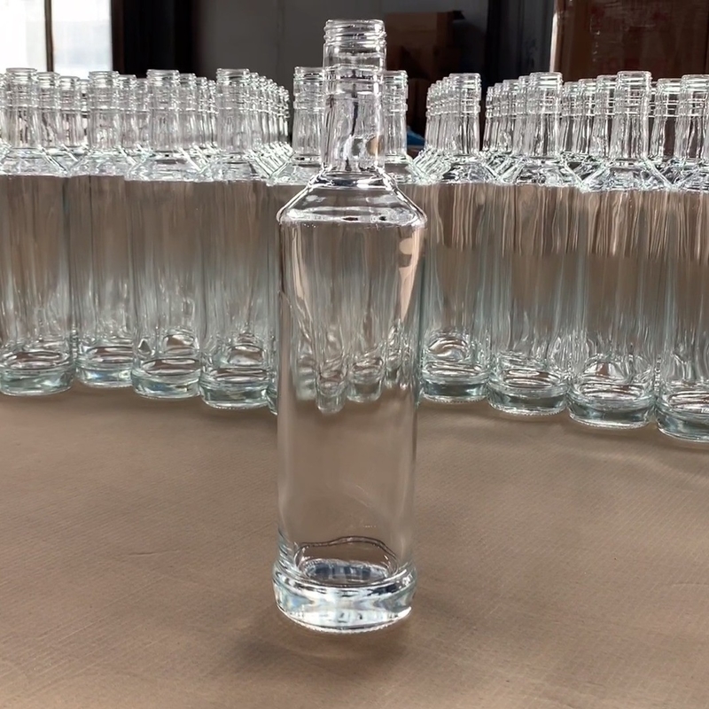 375ml 500ml 750ml 1000ml ガラスのコルク トップ スクロール GPI トップキャップ ラウンド ウィスキー ウォッカ ブランデー スピリッツ ボトル