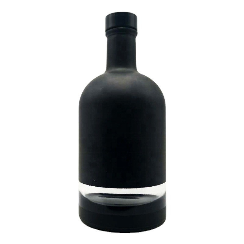 透明 凍結 丸 700ml 750ml 飲料 ラム ウォッカ スーパー フリント コラー素材のガラスボトル