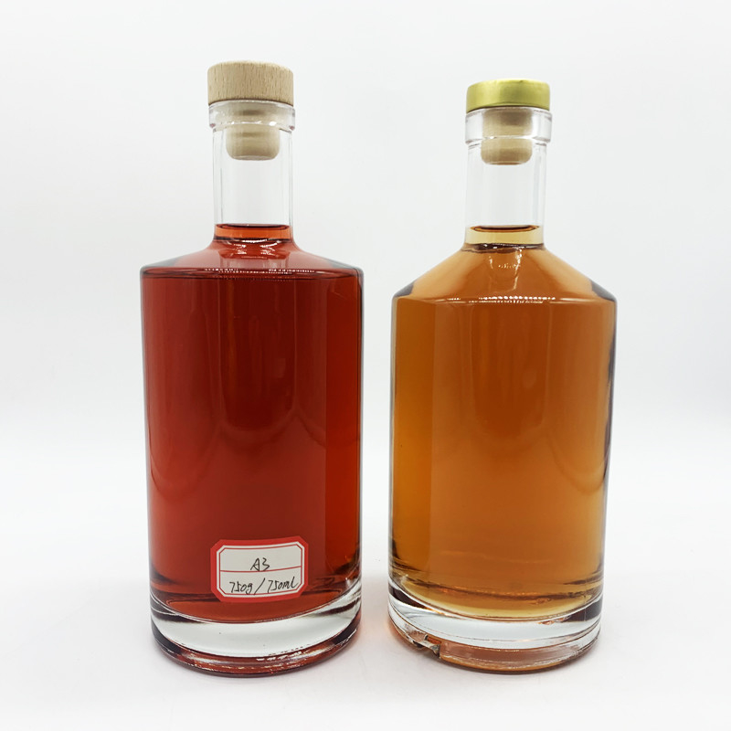 その他のアルコール飲料 オーダーメイド用テキラ用月形冷凍ガラスボトル 375ml 500ml