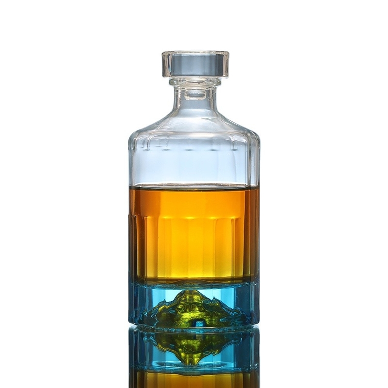 500ml 750ml スーパーフリント素材とコルクトップキャップの贅沢ワインガラスボトル