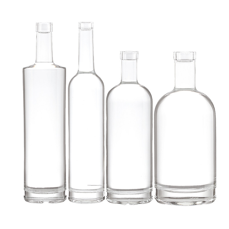 700ml 200ml 500ml 1リットル ガラスキャップ ウォッカ ブランデー ボトル 透明シャンパン 保存