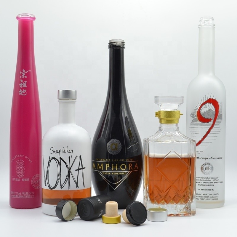 オーダーメイド 200ml 375ml 500ml 700ml 750ml 1000ml ウォッカ・スピリッツ・ワイン・リコール用のガラスボトル