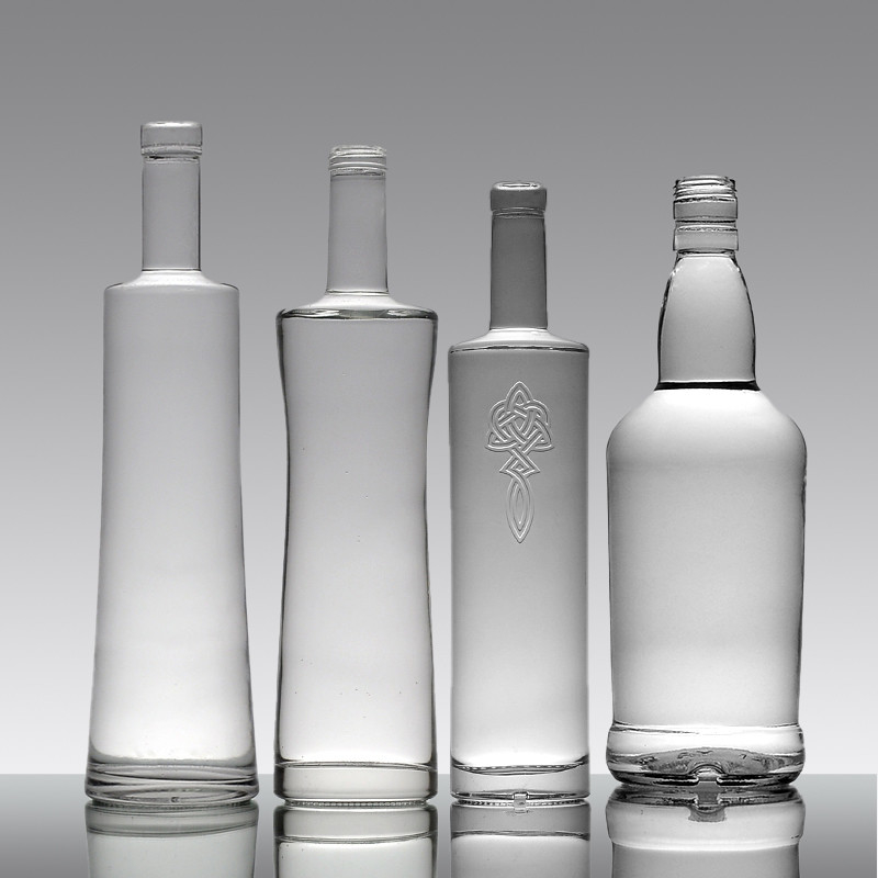 カスタム 750ml 500ml 375ml 200ml 100ml ウォッカ スピリット ジン ラム グラス コーヒー用の酒瓶