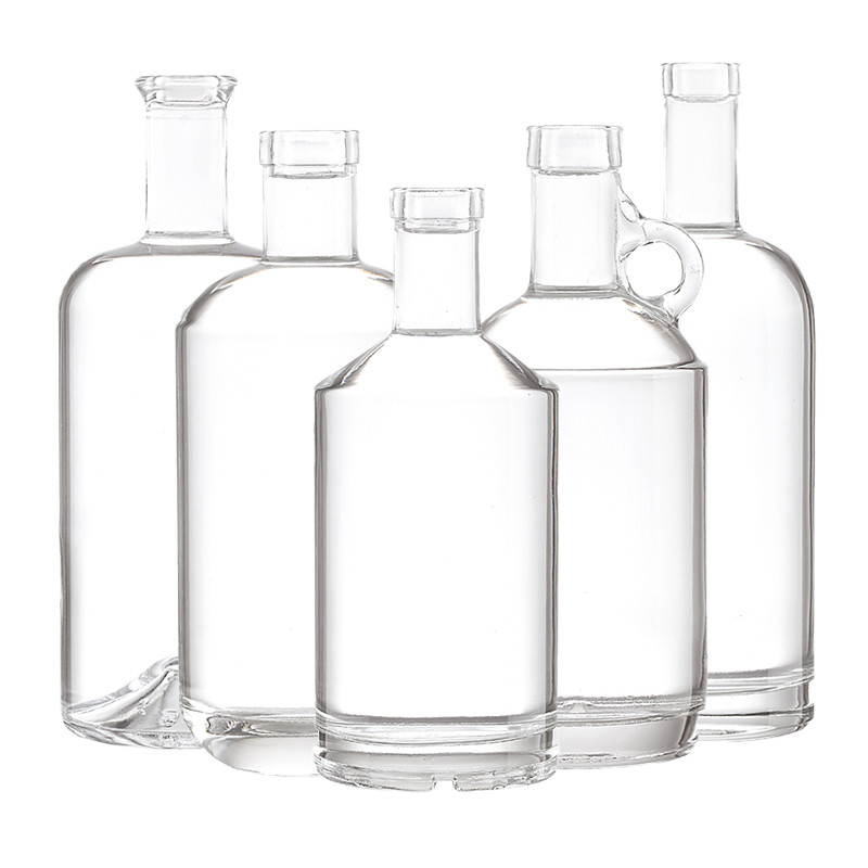 500ml 750ml スーパーフリントガラス素材 飲み物用空の水晶ガラスワインボトル