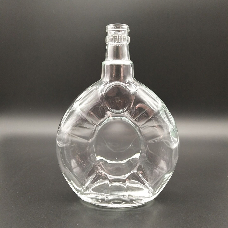 スーパーフリント素材 高透明 XO ガラスボトル 木製のキャップとコルクシール