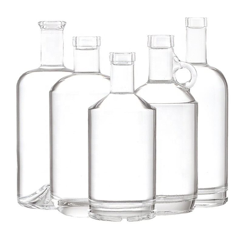 500ml 700ml 750ml 1000ml ウィスキー・ブランデー・ラム・ジン用 ガラス・ホットスタンプ・リコールボトル