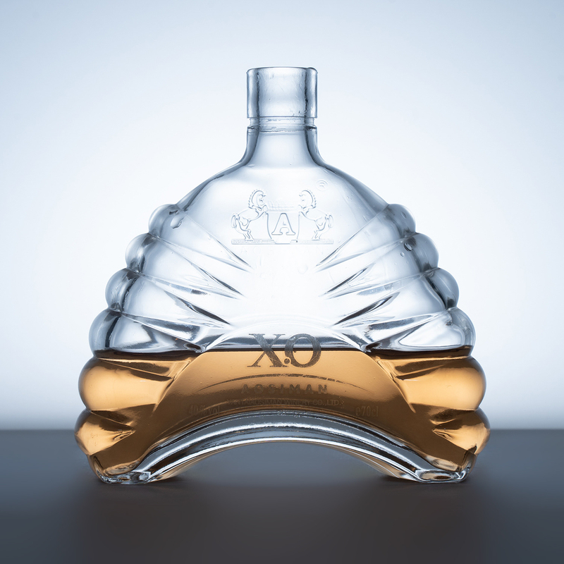 1リットル ウイスキー ガラス ウォッカ ボトル 空のスピリット ボトル 375ml 500ml 750ml コーク蓋付き