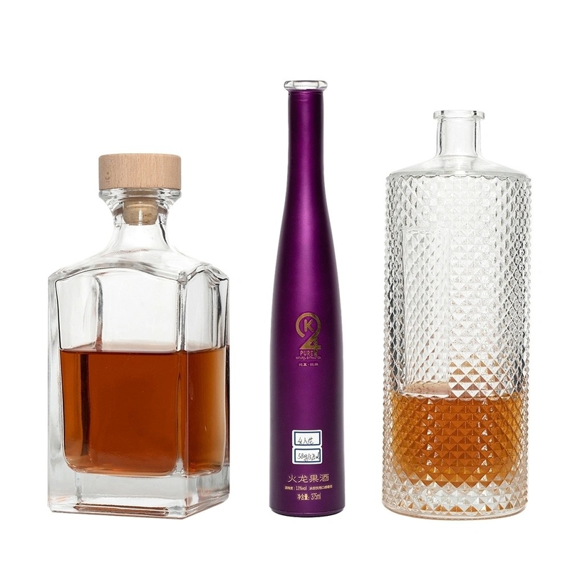 500ml 700ml 750ml フルブルク 空きウイスキー・ラム・ブランディ 飲み物 ガラス 酒瓶