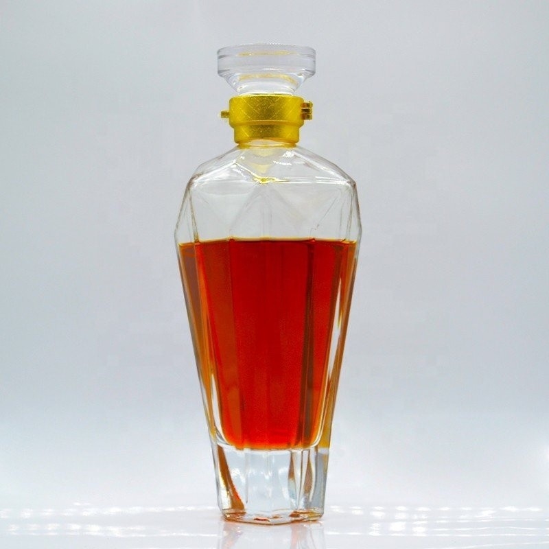 カスタム 空き酒瓶 1L ウォッカ 独特のデザインのガラスボトル エクスプレス送料