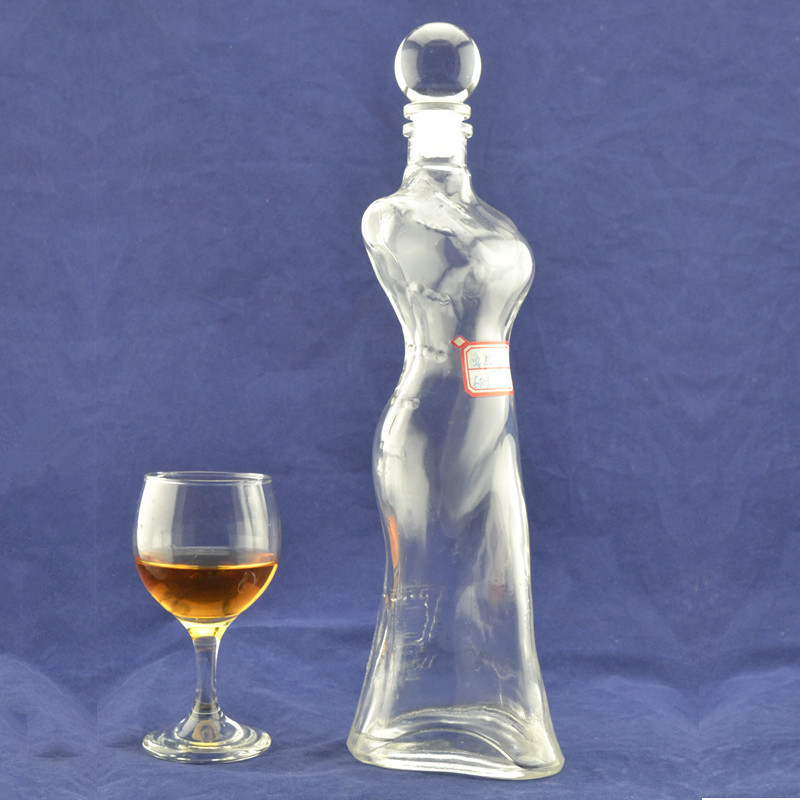 350ml 500ml 750ml オーダーメイド 女性ボディ形ガラスボトル
