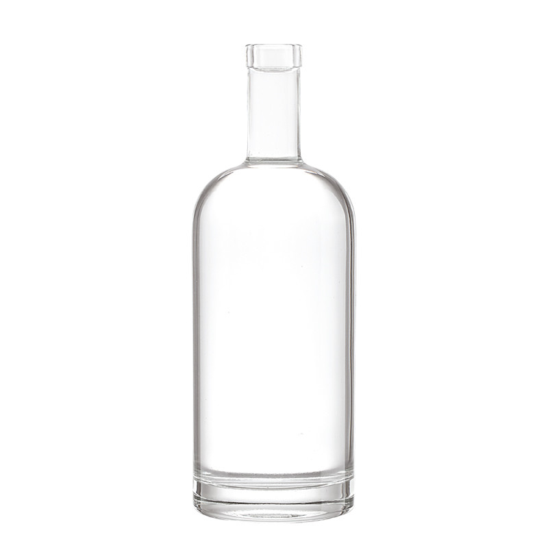 スーパーフリントガラス素材 ウォッカ・ウイスキー・ラム用のコルクシールガラスボトル 700ml