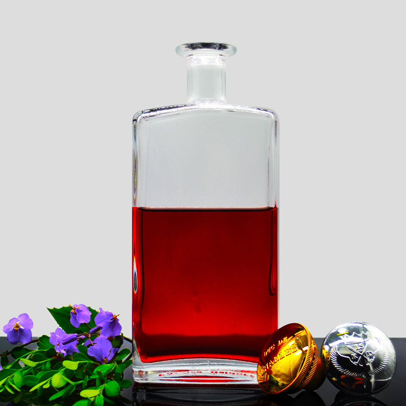 スーパーフリントガラス素材 500ml 750ml 1000ml ウォッカ ガラスボトル ジンボトル