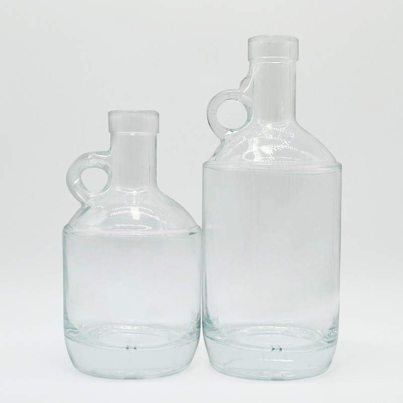 カリフォルニアワイン・スピリッツ 保存用 ガラスボトル 500ml コルクシールと耳柄