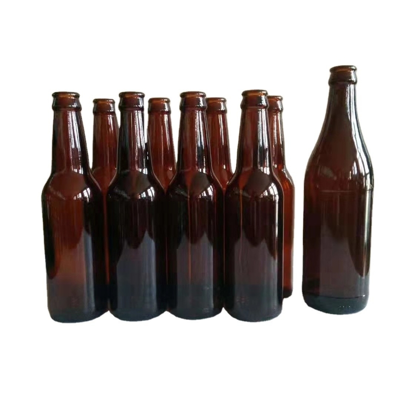 330ml 500ml プライマリーカラー ボトル クローネ カップ アンバー リコア ビール ガラス ボトル